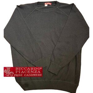 RICCARDO PIACENZA 2-ply 100% Italian cashmere sweatshirt sweater, M XL/54